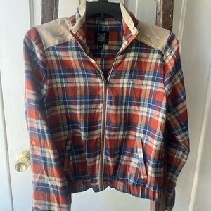 Edge Plaid Shirt in Blue and Orange